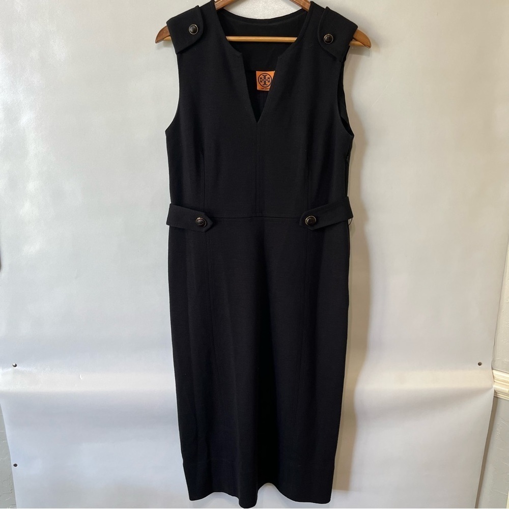 Tory Burch Declan Dress Wool Blend Black